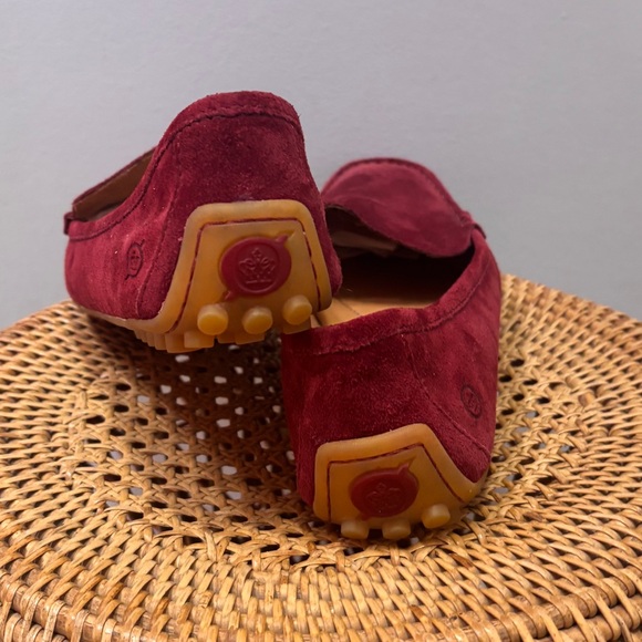Born Burgundy Suede Loafers •Slip-on•8.5•preppy•casual•quiet luxury•scandi style - Picture 5 of 16